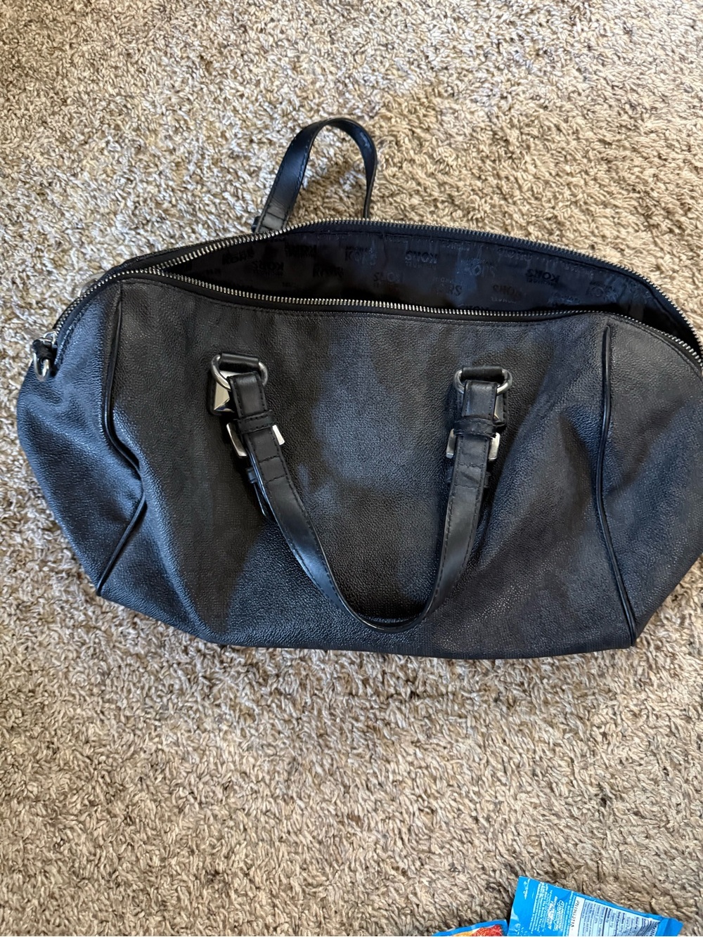 Women’s Black Carryall Duffel Bag - Classic Travel Tote